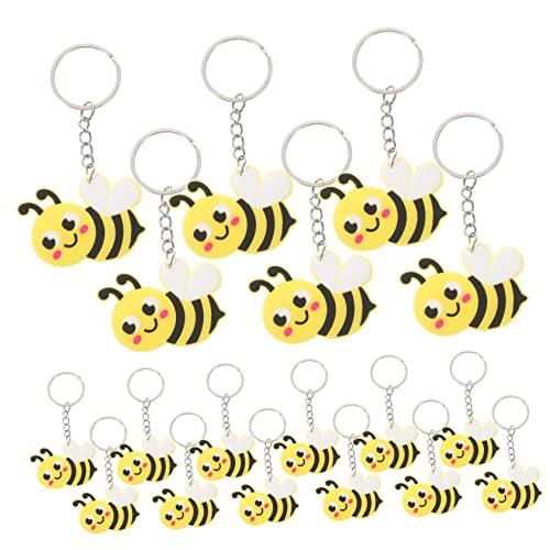 TEMPNAP 24St Biene Schlüsselanhänger Biene-Babypartybevorzugungen -Schlüsselanhänger-Taschen-Hängedekoration tragen bienen bienen zubehör charms anhänger PVC TEMPNAP 24St Biene Schlüsselanhänger Biene-Babypartybevorzugungen -Schlüsselanhänger-Taschen-Hängedekoration tragen bienen bienen zubehör charms anhänger PVC von TEMPNAP