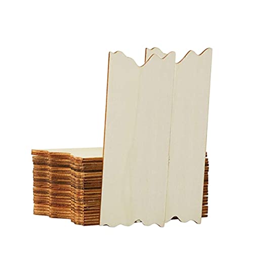 TEMPNAP 24Stücke DIY Holz Hängeschilder Umweltfreundliche Blanko Holzplatten für Projekte für Dekoration und Registrierung Naturbelassenem Holz Gefertigt von TEMPNAP