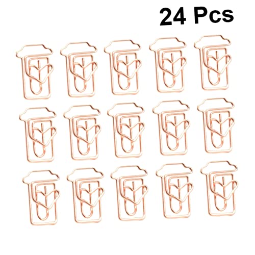 TEMPNAP 24Stücke Kaffeetassen Förmige Büroklammern Roségold Kreative Papierclips für Schule und Büro Langlebig für Wichtige Notizen und von TEMPNAP