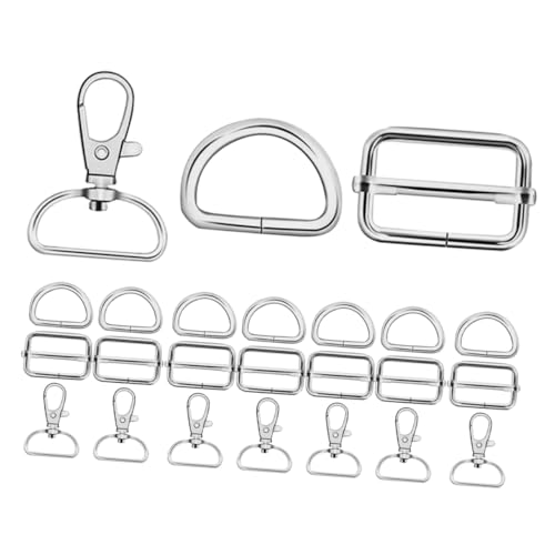 TEMPNAP 24Stücke Metall D Ring Federschlüsselhaken Verstellbare Schnallen für DIY Handwerk Schlüsselanhänger Taschen und Rucksäcke Langlebige und Benutzerfreundliche Haken TEMPNAP 24Stücke Metall D Ring Federschlüsselhaken Verstellbare Schnallen für DIY Handwerk Schlüsselanhänger Taschen und Rucksäcke Langlebige und Benutzerfreundliche Haken von TEMPNAP