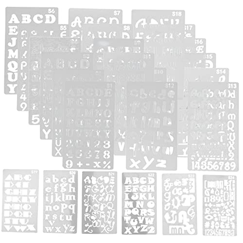 TEMPNAP 24Stücke Teiliges Buchstabenschablonen für Wiederverwendbare Zeichenschablonen mit Hohlem Design für DIY Scrapbooking Journaling und Kinderprojekte TEMPNAP 24Stücke Teiliges Buchstabenschablonen für Wiederverwendbare Zeichenschablonen mit Hohlem Design für DIY Scrapbooking Journaling und Kinderprojekte von TEMPNAP