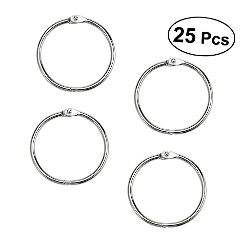 TEMPNAP 25 Stück Metall Buchbinderinge für Scrapbooking Schlüsselanhänger und Lose Stabil und Vielseitig Einsetzbar für Memo und Probenablage TEMPNAP 25 Stück Metall Buchbinderinge für Scrapbooking Schlüsselanhänger und Lose Stabil und Vielseitig Einsetzbar für Memo und Probenablage von TEMPNAP