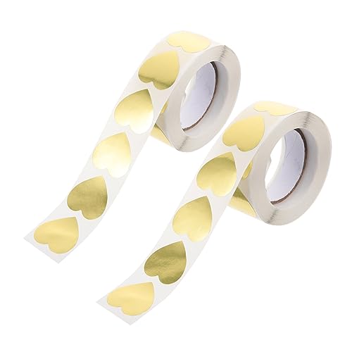 TEMPNAP 2Rollen Herzförmige Klebeetiketten Dichtungsaufkleber für Kreative und Verpackungen Selbstklebend für DIY Projekte und Versiegelungen TEMPNAP 2Rollen Herzförmige Klebeetiketten Dichtungsaufkleber für Kreative und Verpackungen Selbstklebend für DIY Projekte und Versiegelungen von TEMPNAP