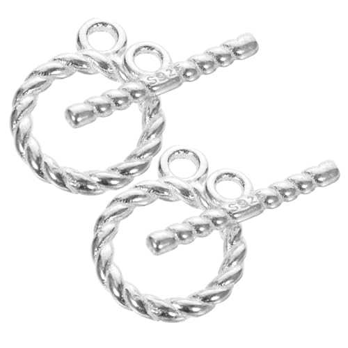 TEMPNAP 2Sätze Silberne Knebelverschlüsse Schmuckverbindung für Armbänder und Halsketten Einfach zu Installierende Metallverbinder für DIY Schmuckherstellung TEMPNAP 2Sätze Silberne Knebelverschlüsse Schmuckverbindung für Armbänder und Halsketten Einfach zu Installierende Metallverbinder für DIY Schmuckherstellung von TEMPNAP