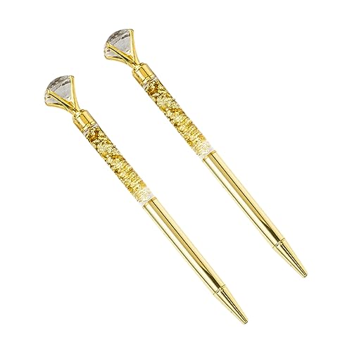 TEMPNAP 2Stücke Kugelschreiber aus Metall mit Diamant Teilig Eleganter für Schule und Büro Goldfarbene Ausführung Perfektes für Feierliche Anlässe TEMPNAP 2Stücke Kugelschreiber aus Metall mit Diamant Teilig Eleganter für Schule und Büro Goldfarbene Ausführung Perfektes für Feierliche Anlässe von TEMPNAP