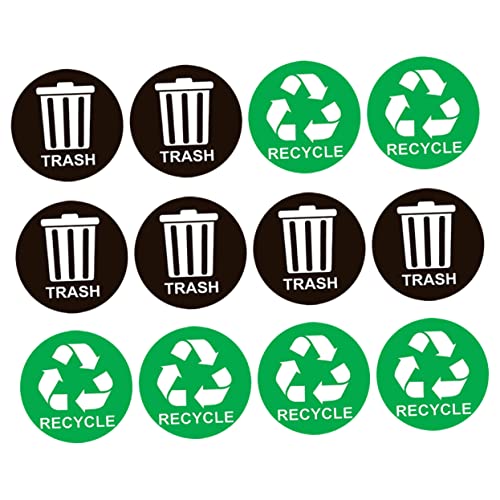 TEMPNAP 2Taschen Recycling Aufkleber für Mülleimer Beutel mit Wasserdichten Selbstklebenden zur Abfalltrennung pro Beutel Kennzeichnung für Einfache Müllsortierung von TEMPNAP