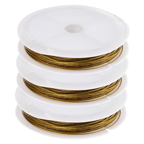 TEMPNAP 3 Rollen Tragbarer Schmuckdraht Gold Vielseitig Einsetzbar für DIY Projekte Schmuckherstellung Drahtformen und Bastelarbeiten TEMPNAP 3 Rollen Tragbarer Schmuckdraht Gold Vielseitig Einsetzbar für DIY Projekte Schmuckherstellung Drahtformen und Bastelarbeiten von TEMPNAP