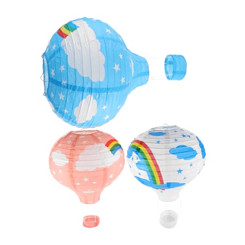 TEMPNAP 3 Stück Bunte Heißluftballon Laternen Weihnachtslaternen Dekorationen Festliche Geburtstagsdekorationen Deckendekor Bunte Laternen Hochzeitslaternen Dekorationen Papier TEMPNAP 3 Stück Bunte Heißluftballon Laternen Weihnachtslaternen Dekorationen Festliche Geburtstagsdekorationen Deckendekor Bunte Laternen Hochzeitslaternen Dekorationen Papier von TEMPNAP