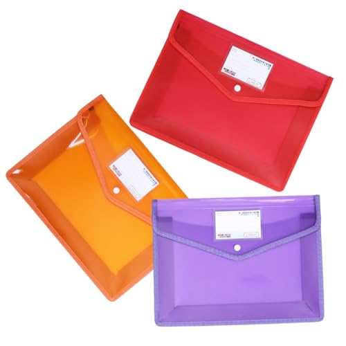 TEMPNAP 3 Stück Dokumentenmappe Wasserdichte Ordner mit Druckknopfverschluss Zufälligen Farben Orange Rot für Schule Büro und Reisen TEMPNAP 3 Stück Dokumentenmappe Wasserdichte Ordner mit Druckknopfverschluss Zufälligen Farben Orange Rot für Schule Büro und Reisen von TEMPNAP