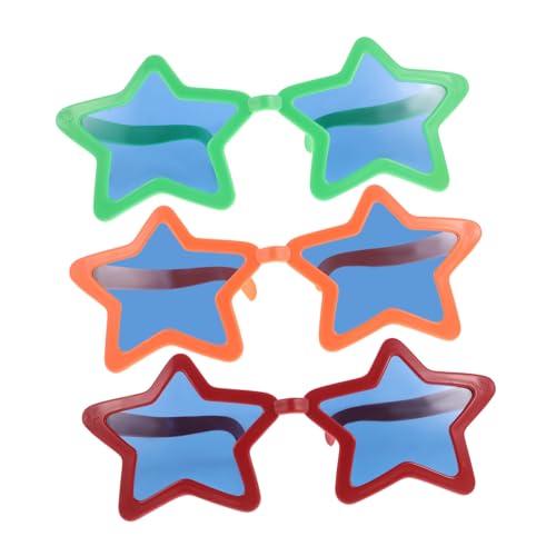 TEMPNAP 3 Stück Fünfzack Brillen Lustige Hawaii Partybrillen für Sommer Dekoration Foto Requisiten für Pool Partys und Geburtstagsfeiern Bunte Sonnenbrillen Grün Orange Rot TEMPNAP 3 Stück Fünfzack Brillen Lustige Hawaii Partybrillen für Sommer Dekoration Foto Requisiten für Pool Partys und Geburtstagsfeiern Bunte Sonnenbrillen Grün Orange Rot von TEMPNAP