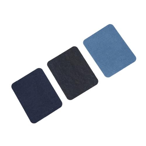 TEMPNAP 3 Stück Teiliges Jeansstoff Patch Eckige Dicke Selbstklebende Reparaturflicken Vielseitig für Kleidung DIY Nähzubehör in Dunkelblau Hellblau und Schwarz TEMPNAP 3 Stück Teiliges Jeansstoff Patch Eckige Dicke Selbstklebende Reparaturflicken Vielseitig für Kleidung DIY Nähzubehör in Dunkelblau Hellblau und Schwarz von TEMPNAP