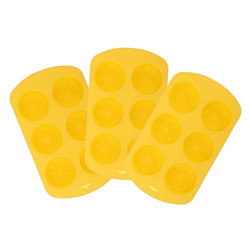 TEMPNAP 3 Stück Teiliges Silikonformen für DIY Kerzenherstellung Zitronenscheiben Form für Duftende Kerzen Seifen und Handarbeiten Flexibel und Einfach zu Entformen von TEMPNAP