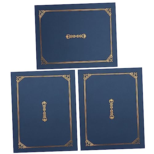 TEMPNAP 3 Stück Zertifikatshülle Hochschule Ordner Abschlusszeugnis Abdeckung Diplom Urkundenhülle Laminierung Hochzeit Kunstleder Inhaber Fall Papier Blue TEMPNAP 3 Stück Zertifikatshülle Hochschule Ordner Abschlusszeugnis Abdeckung Diplom Urkundenhülle Laminierung Hochzeit Kunstleder Inhaber Fall Papier Blue von TEMPNAP