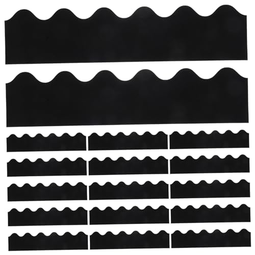 TEMPNAP 30 Blatt Kreidetafel Aufkleber Tafelrand Klassenzimmer Pinnwand Dekorationen Pinnwände Filz Pinnwand Schule Abdeckung Aus Schwarzem Papier von TEMPNAP