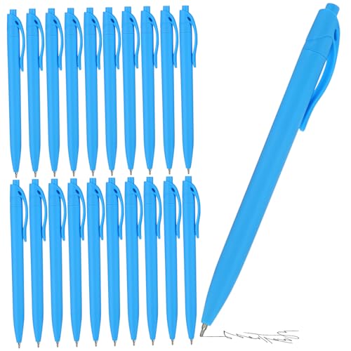 TEMPNAP 30 Stück Kugelschreiber Büro Stifte Schreibzubehör Bürobedarf Stifte Business Pen Schreibstift drücken Tintenroller Stifte mit mittlerer Spitze Plastik Sky-blue von TEMPNAP