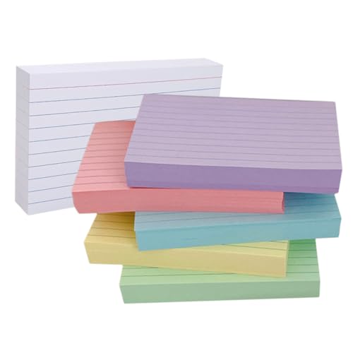 TEMPNAP 300 Stück Liniert Indexkarten Notizblätter Karteikarten Notizpapier für Schule Büro Diy Kreativprojekte und Lernen von TEMPNAP