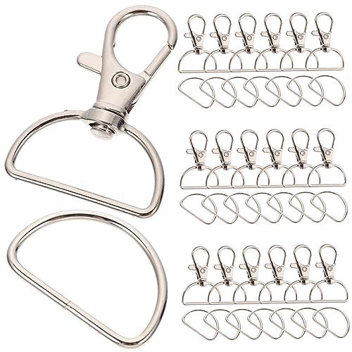 TEMPNAP 35Sätze D Form Schnappverschluss Clips Für DIY Schlüsselanhänger Korrosionsbeständig Und Langlebig Einfach Zu Installieren Zubehör Für Schmuckherstellung von TEMPNAP