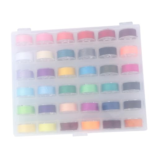 TEMPNAP 36Stücke Teiliges Bunter Nähgarnspulen mit Aufbewahrungsbox Nähgarn Organizer für Handarbeiten Kompatibel mit Meisten Nähmaschinen für Projekte und DIY TEMPNAP 36Stücke Teiliges Bunter Nähgarnspulen mit Aufbewahrungsbox Nähgarn Organizer für Handarbeiten Kompatibel mit Meisten Nähmaschinen für Projekte und DIY von TEMPNAP