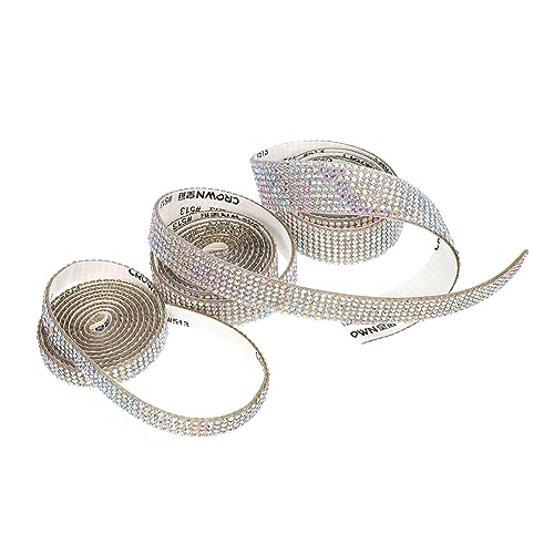 TEMPNAP 3Rollen Selbstklebendes Strassband für DIY Glitzernde Diamantbänder zur Dekoration von Kleidung Accessoires und Hochzeitsbedarf und Reihen Strass TEMPNAP 3Rollen Selbstklebendes Strassband für DIY Glitzernde Diamantbänder zur Dekoration von Kleidung Accessoires und Hochzeitsbedarf und Reihen Strass von TEMPNAP