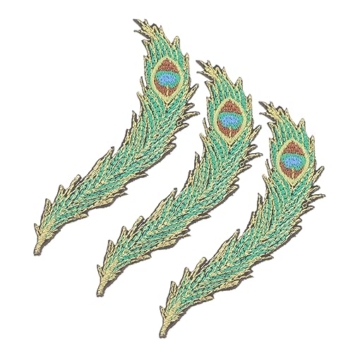 TEMPNAP 3Stücke Aufnäher zum Aufbügeln Gestickte Plume Verzierungen für Kinderbekleidung Crewel Sticksets für DIY Handwerk Leichte und Langlebige Patches zur Dekoration von TEMPNAP