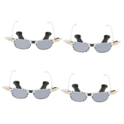 TEMPNAP 4 Stück Cartoon Tierbrillen Neuheit Alberne Randform Kühe Trendige Brillengestelle Zubehör Partys Kuhbrillen Blau Erwachsene Szene Spaß Süße Tierparty Brille Kuh von TEMPNAP