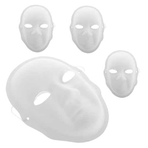 TEMPNAP 4 Stück DIY Vollgesichtsmasken Blanko Weiß Bemalbare Pappmaché-maske DIY Bastelmaske Maskerade Cosplay Halloween Karneval Party Masken Für Kunst Im Klassenzimmer TEMPNAP 4 Stück DIY Vollgesichtsmasken Blanko Weiß Bemalbare Pappmaché-maske DIY Bastelmaske Maskerade Cosplay Halloween Karneval Party Masken Für Kunst Im Klassenzimmer von TEMPNAP