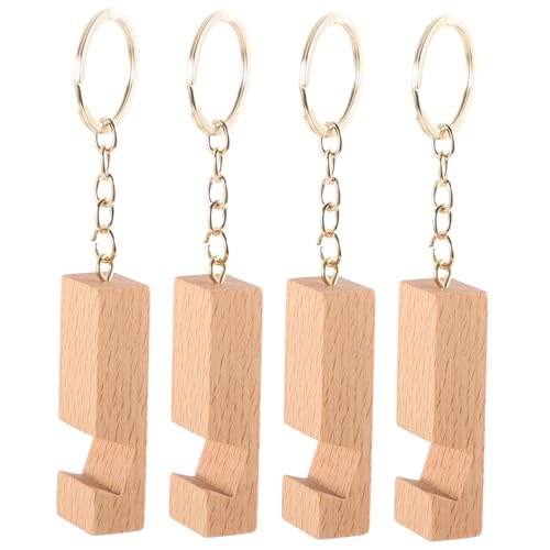 TEMPNAP 4 Stück Teiliges Tragbarer Handyhalter Schlüsselanhänger Holz Mini Handy Ständer für Vielseitige Nutzung Langlebig und Praktisch für Reisen und Dekoration TEMPNAP 4 Stück Teiliges Tragbarer Handyhalter Schlüsselanhänger Holz Mini Handy Ständer für Vielseitige Nutzung Langlebig und Praktisch für Reisen und Dekoration von TEMPNAP