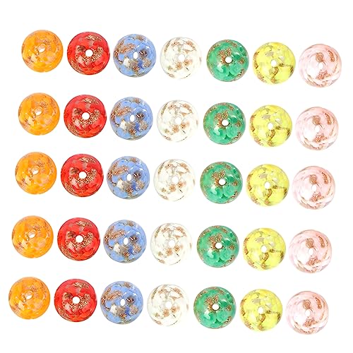 TEMPNAP 40 Stück Glasperlen Loose Beads DIY Zubehör für Armbänder Bunte Schmuckperlen für Kreative Bastelarbeiten und Sicher von TEMPNAP