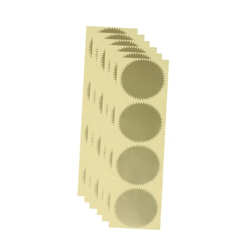 TEMPNAP 40 Stück Runde Gezackte Spitzen Aufkleber Selbstklebend DIY Geschenkverpackung Etiketten Scrapbooking Dekoration Starke Haftung Kreative Geschenkverzierung in Gold von TEMPNAP