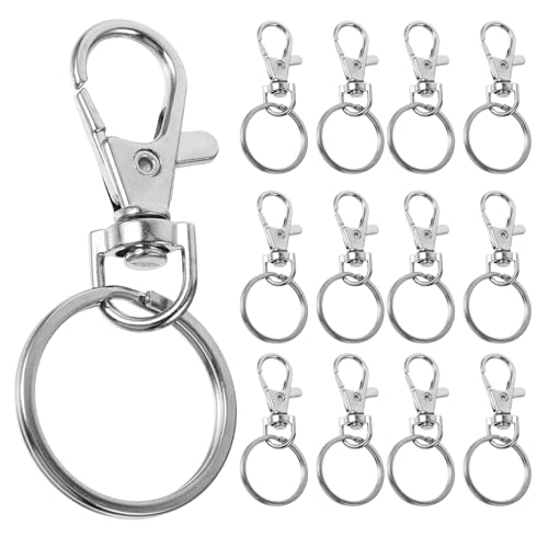 TEMPNAP 40 Stück Zinklegierung Schlüsselanhänger Drehbare Clips für Schlüssel Langlebige Karabinerhaken für Taschen Gürtel und DIY Projekte von TEMPNAP