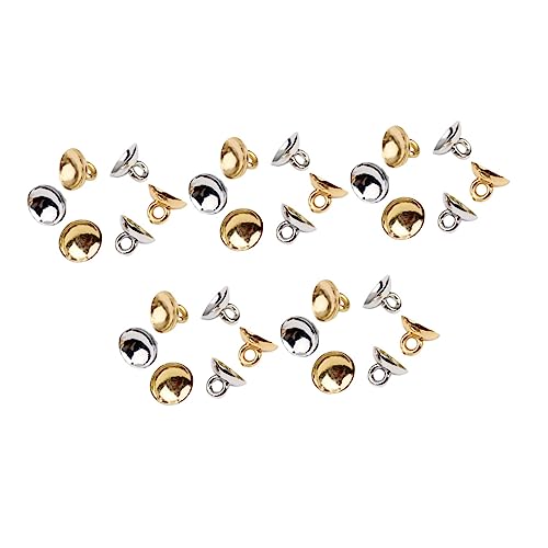TEMPNAP 400Stücke Zubehör für Halbgebohrte Perlen Weißes und Goldenes Perlen Bügelnadel für DIY Schmuckherstellung für Armbänder und Halsketten von TEMPNAP