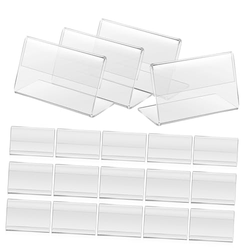 TEMPNAP 40Stücke Preisschildhalter Transparenter Displayständer für Schilder Vielseitig Einsetzbar für Geschäfte Hochzeiten Veranstaltungen Maße Einfach TEMPNAP 40Stücke Preisschildhalter Transparenter Displayständer für Schilder Vielseitig Einsetzbar für Geschäfte Hochzeiten Veranstaltungen Maße Einfach von TEMPNAP