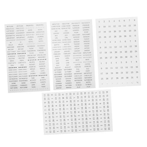 TEMPNAP 4Blätter DIY Tagebuchaufkleber Selbstklebend Planeraufkleber für Scrapbook Kreative Notizen und Geschenkanlässe Vielseitige Designs für Gestaltung TEMPNAP 4Blätter DIY Tagebuchaufkleber Selbstklebend Planeraufkleber für Scrapbook Kreative Notizen und Geschenkanlässe Vielseitige Designs für Gestaltung von TEMPNAP