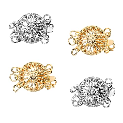 TEMPNAP 4Stücke Schmuckverbinder mit Sonnenblumen Design Mehrsträngige und Armbandverschlüsse Hochwertige DIY Schmuckzubehör für Projekte Erhältlich von TEMPNAP