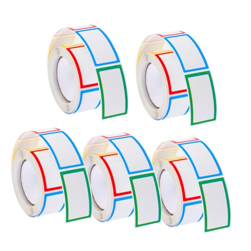 TEMPNAP 5 Rollen Selbstklebende Blanko Klassifizierte Etiketten Bunte Aufkleber für Flaschen Vorratsdosen Küche DIY Aufbewahrung Sticker für Studenten und Haushalt TEMPNAP 5 Rollen Selbstklebende Blanko Klassifizierte Etiketten Bunte Aufkleber für Flaschen Vorratsdosen Küche DIY Aufbewahrung Sticker für Studenten und Haushalt von TEMPNAP