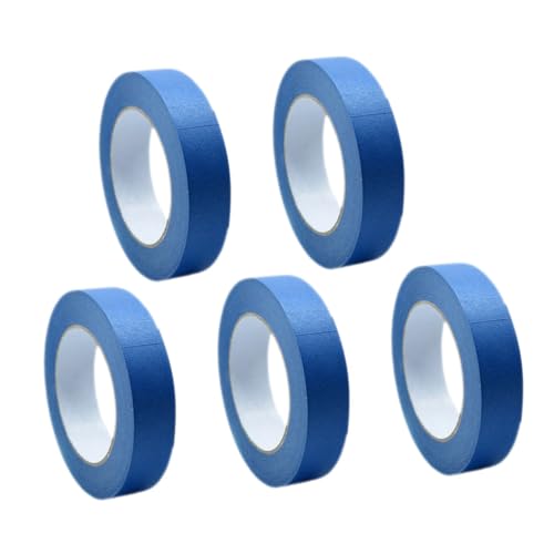 TEMPNAP 5 Rollen Wandklebeband Farbiges Malerband Dekoratives Klebeband Farbband Farbiges Abdeckband Klebeband Für Wände, Keine Beschädigung Der Farbe Farbiges Band Malerbandfarben Blue von TEMPNAP