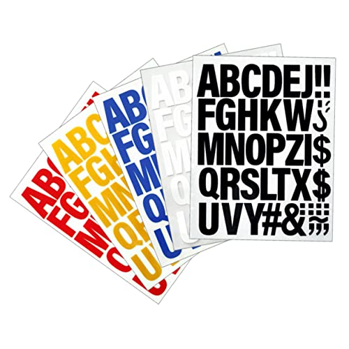 TEMPNAP 5 Stück Bügelbuchstaben für Kleidung DIY Aufbügelbuchstaben zur Reparatur und Dekoration von Textilien Vielseitige Patches Gelb Weiß Blau Rot und Schwarz von TEMPNAP