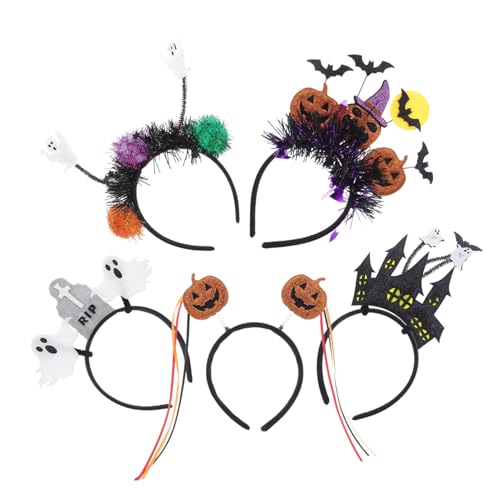 TEMPNAP 5 Stück Halloween-Stirnband Halloween-Haar-Accessoires für Frauen gruseliges Stirnband Abs von TEMPNAP