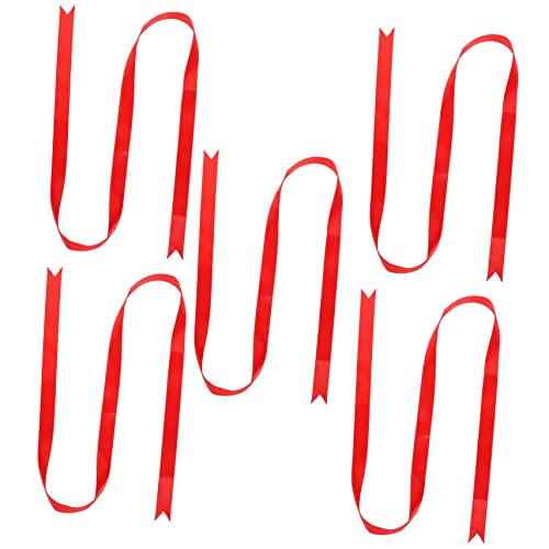 TEMPNAP 5 Stück Swallowtail Bogen Gekräuselt Dekoration Satinbänder Randband Party Farbiges Band Schwarzes Band Samtband Haarbänder Schärpe Blau Sackleinenband Banddekor Rot Polyester von TEMPNAP