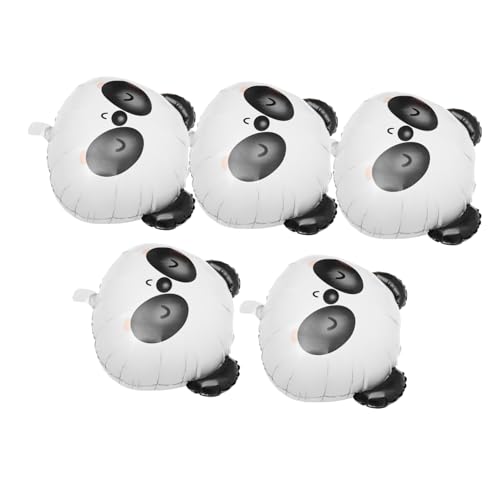 TEMPNAP 5 Stück Teiliges Panda Aluminiumfolie Ballon Große Panda form Festliche Partydekoration für Kindergeburtstag Innen Außenbereich Langlebiges nicht Platzbares Material als von TEMPNAP