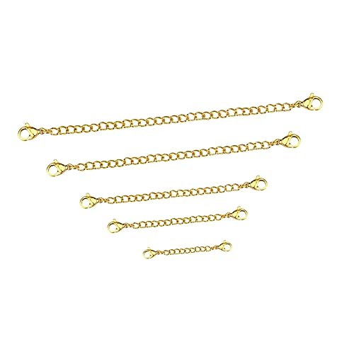 TEMPNAP 5 Stück Teiliges Set Kettenverlängerung mit Karabinerhaken für DIY Schmuckherstellung Verschiedene Längen für und Armbänder TEMPNAP 5 Stück Teiliges Set Kettenverlängerung mit Karabinerhaken für DIY Schmuckherstellung Verschiedene Längen für und Armbänder von TEMPNAP