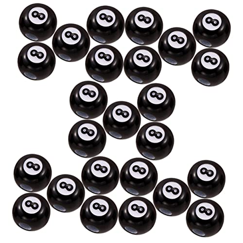 TEMPNAP 50 Stück Acrylperlen Schwarz Ball Billiards Beads für DIY Schmuckherstellung Leicht Strapazierfähig für Armbänder und Bastelprojekte von TEMPNAP