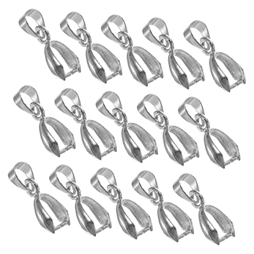TEMPNAP 50 Stück Anhänger Klemmenverschluss für Schmuckherstellung Weißes K für Armbänder zum Befestigen von Perlen Charms von TEMPNAP