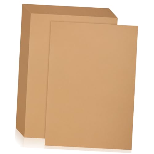 TEMPNAP 50 Stück Malkarton Handgefertigt Schweres Braunes Konstruktionspapier Scrapbook Materialien Schweres Bastelpapier Kartonpapier Papier Beige von TEMPNAP