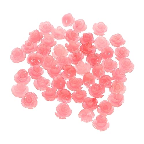 TEMPNAP 50 Stück Rosa Rosenform Spacer Perlen DIY Schmuckzubehör für Armbänder und Vielseitige Bastelperlen für Kreative Projekte von TEMPNAP