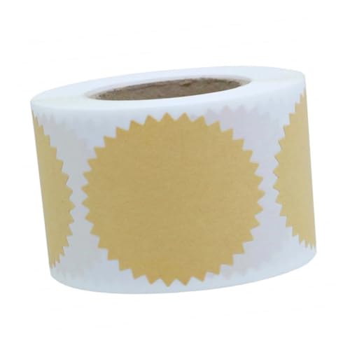 TEMPNAP 500 Stück Selbstklebende Kraftpapier Geschenkaufkleber Blanko Etiketten für Partygeschenke Kreative Geschenkverpackung Stark Haftend Vielseitig für Geschenktüten Notizbücher Möbel von TEMPNAP