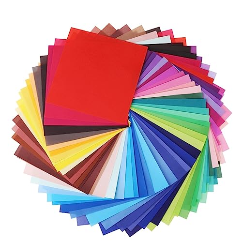 TEMPNAP 50Blätter Einseitiges Origami Papier Lebhaften Farben Quadratisches Bastelpapier für Kunsthandwerksprojekte für Erwachsene Fördert Kreativität von TEMPNAP
