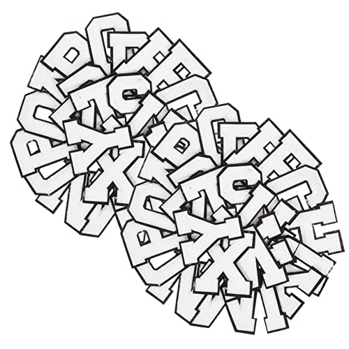 TEMPNAP 52 Stück Buchstaben Patches zum Aufbügeln Stickerei für Kleidung Rucksäcke und DIY Projekte zum Reparieren und Dekorieren von Textilien von TEMPNAP