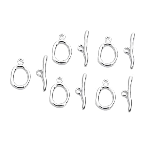 TEMPNAP 5Satz DIY Schmuckverschluss Kettenverbinder Metall Kupferplattierung Geformte Verschlüsse für Halsketten Armbänder und Fußkettchen Langlebiges von TEMPNAP