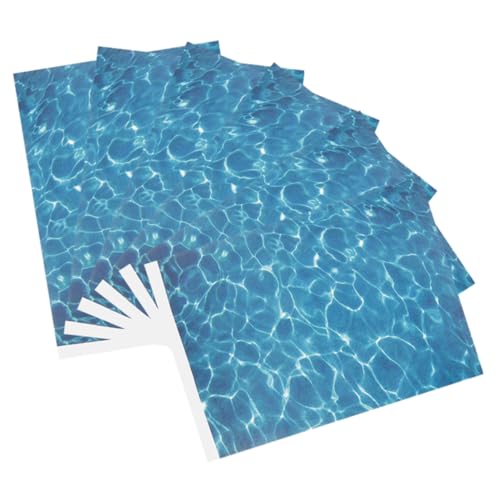 TEMPNAP 6 Blätter DIY Water Ripple Aufkleber Aufkleber Aufkleber Dollhouse Selbstkleber River See Sea Diorama Szenenstaat Für Zuglandschaft Mikrolandschaft A4 von TEMPNAP